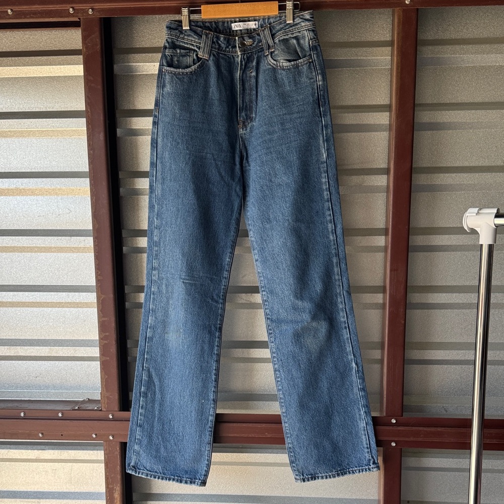 Zara High Waisted Straight Leg Pants